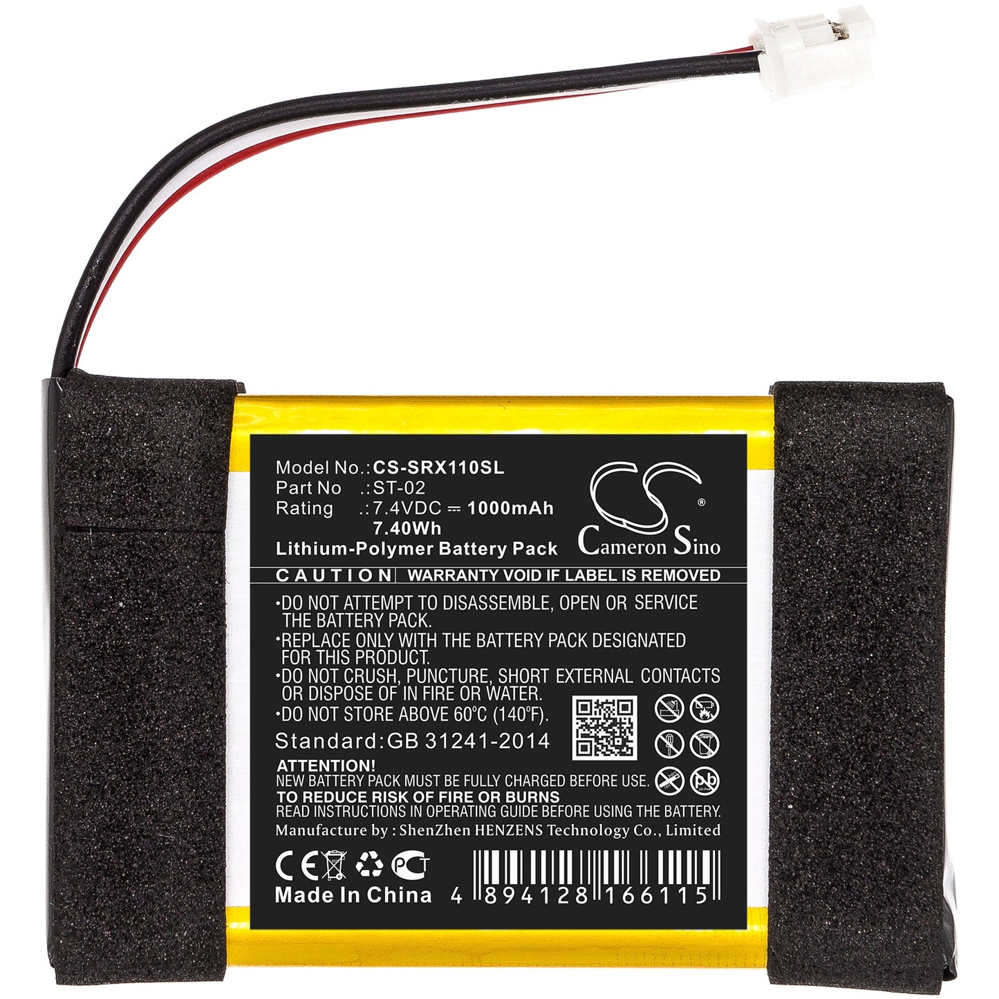 Replacement Battery for Sony  SRS-X11 – Speaker – 1000mAh / 7.40Wh / 7.4V