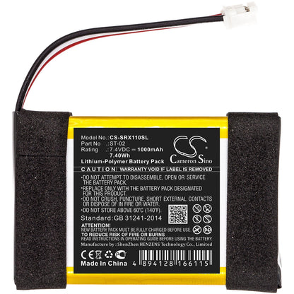 Replacement Battery for Sony  SRS-X11 – Speaker – 1000mAh / 7.40Wh / 7.4V