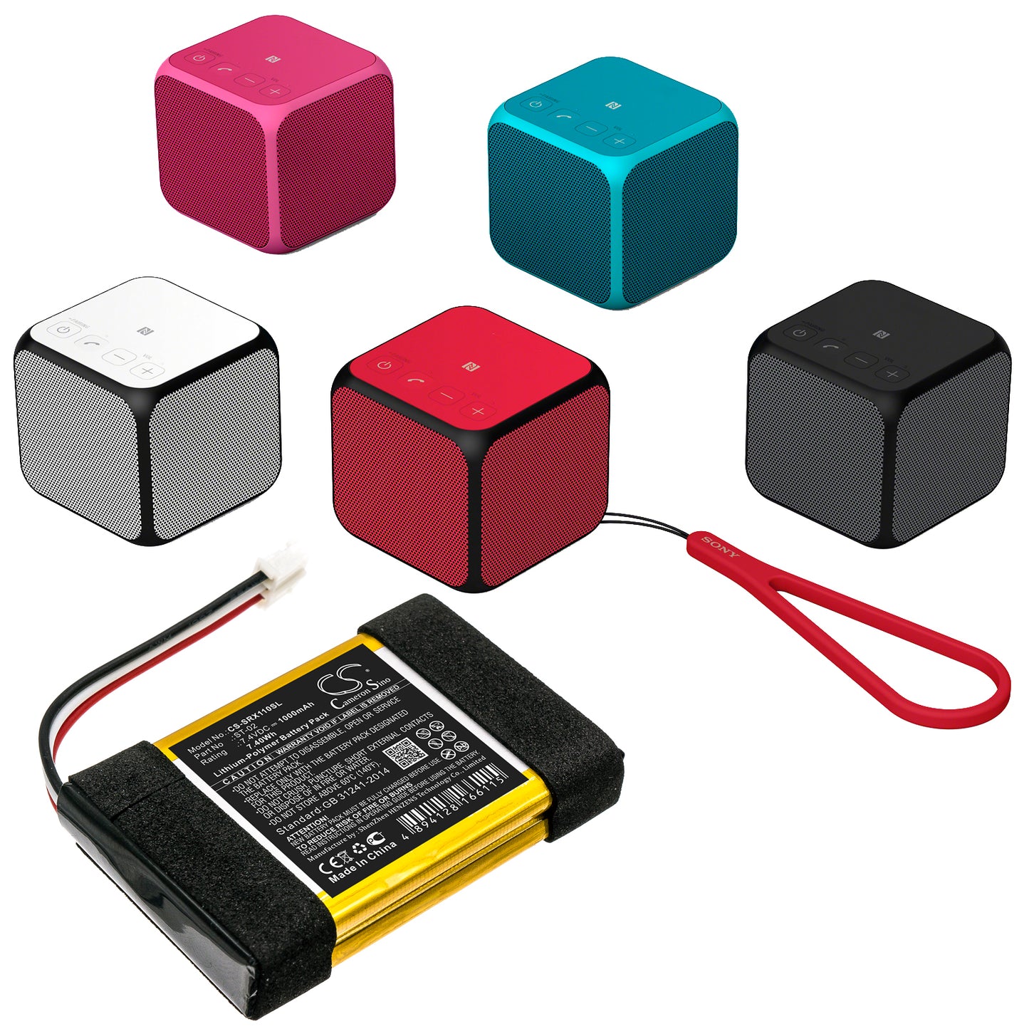 Replacement Battery for Sony  SRS-X11 – 1000mAh / 7.40Wh