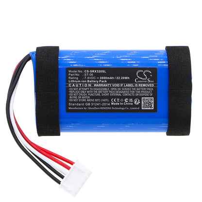 Replacement Battery for Sony  SRS-XB31 – 3350mAh / 24.79Wh