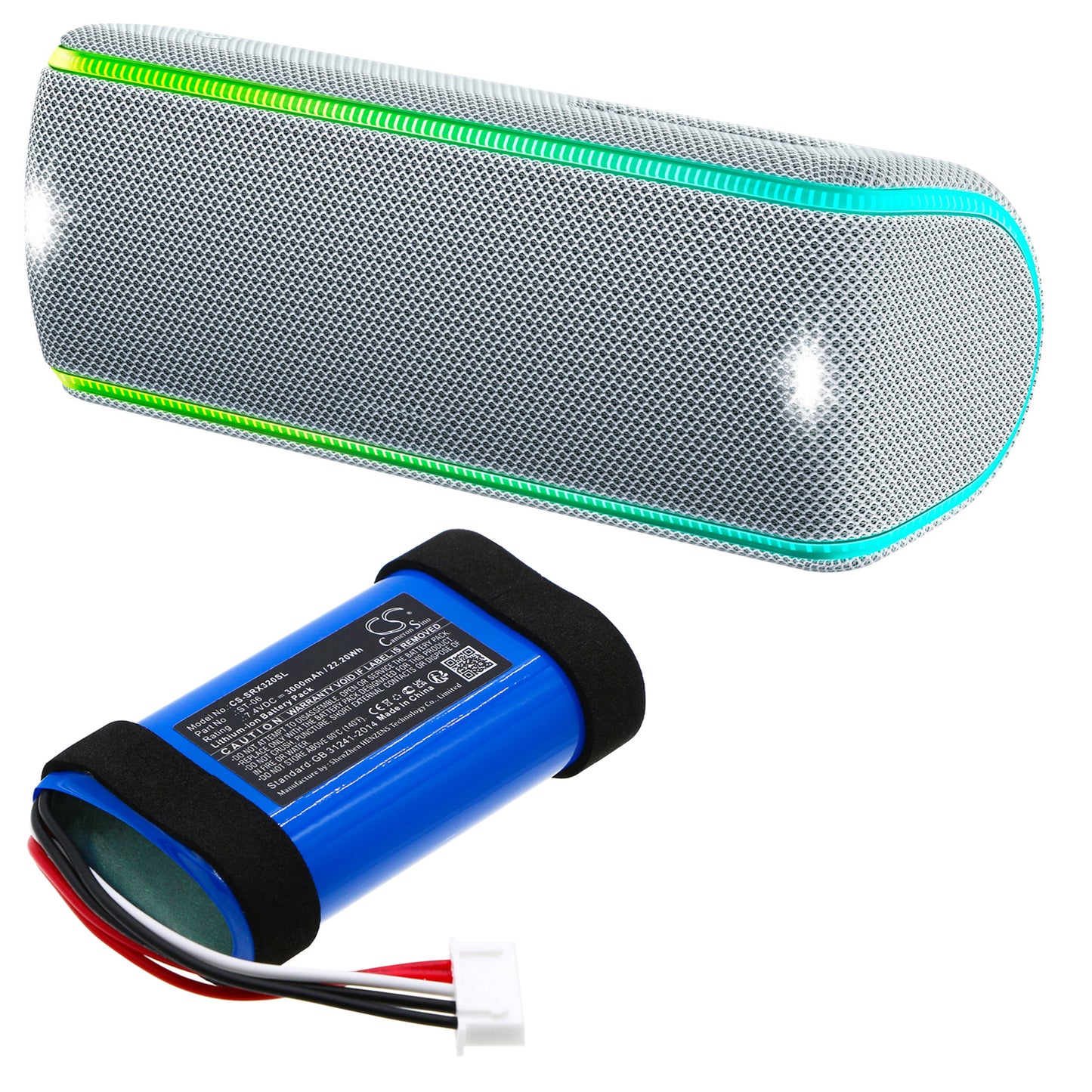 Replacement Battery for Sony  SRS-XB31 – 3350mAh / 24.79Wh