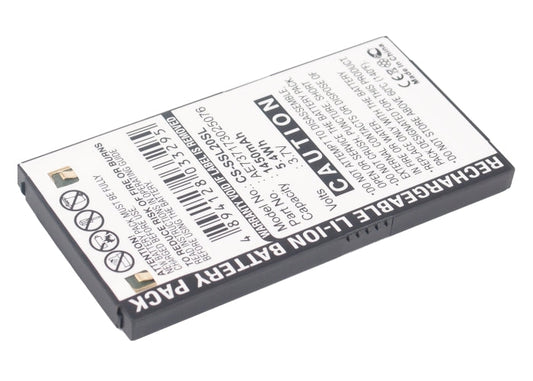 Replacement Battery for Sirius  Stiletto SL2 – DAB Digital – 1450mAh / 3.7V
