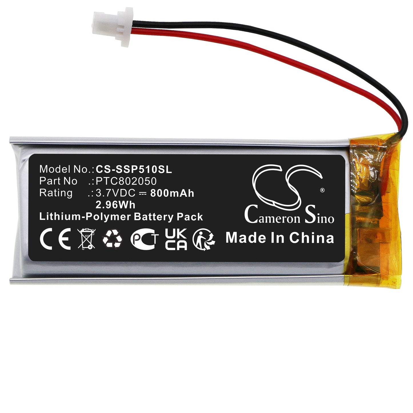 Replacement Battery for Sena  GT-Air II – Wireless Headset – 800mAh / 2.96Wh / 3.7V