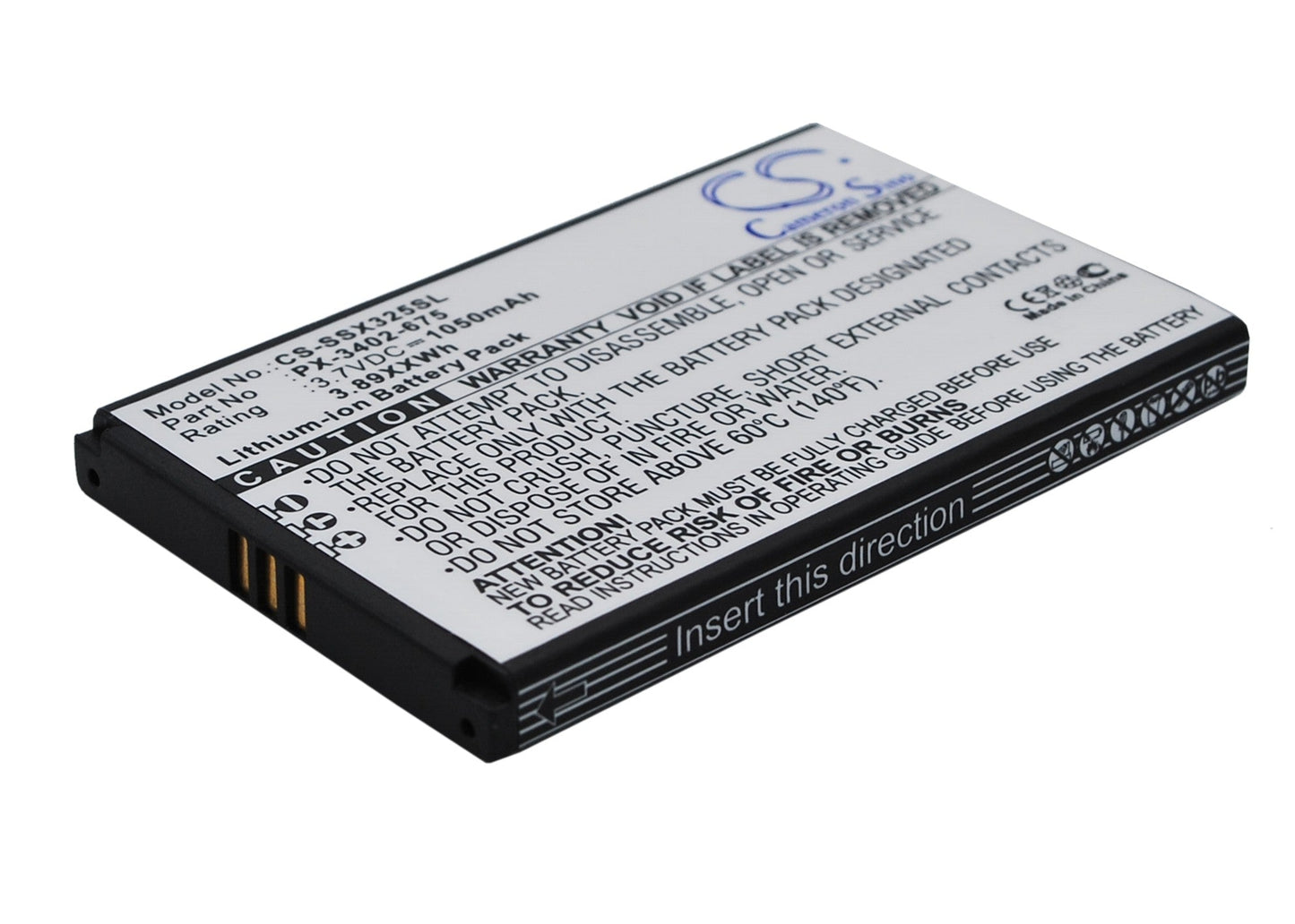 Replacement Battery for Simvalley  SX-325 – Mobile, SmartPhone – 1050mAh / 3.89Wh / 3.7V