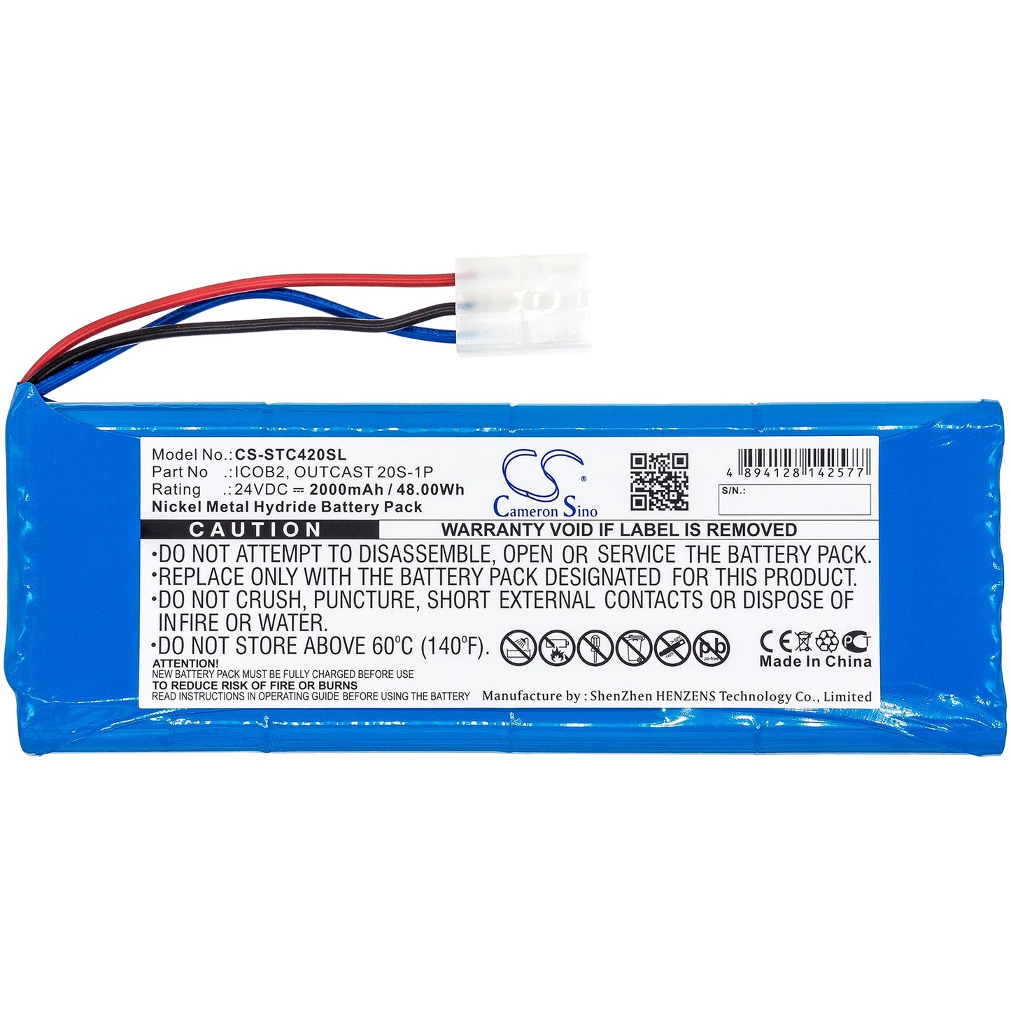 Replacement Battery for Soundcast  ICO420 – Speaker – 2000mAh / 48.00Wh / 24V