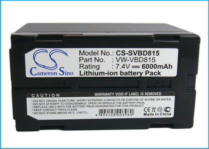Replacement Battery for Panasonic  NV-DX100 – Camera – 6000mAh / 7.4V