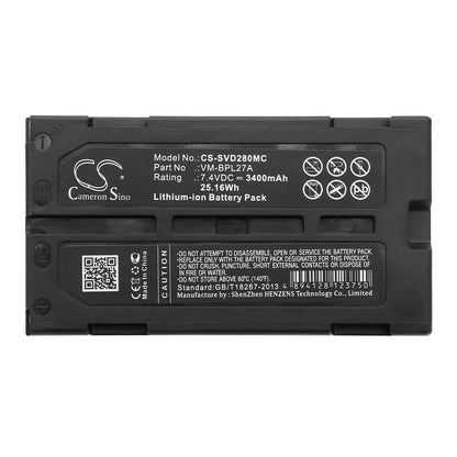 Replacement Battery for Hitachi  VLH100L – Camera – 3400mAh / 25.16Wh / 7.4V