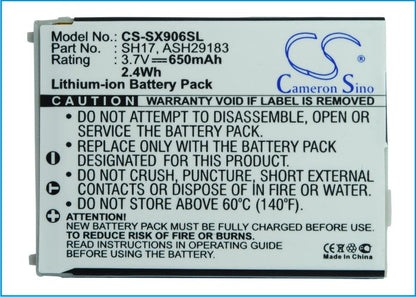 Replacement Battery for Sharp  906H – Mobile, SmartPhone – 650mAh / 3.7V
