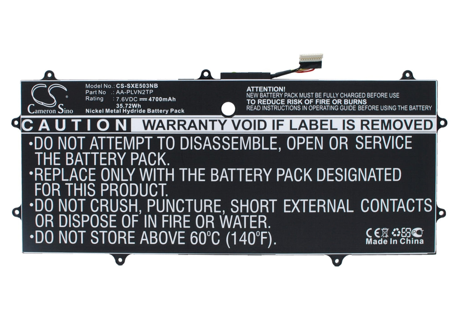 Replacement Battery for Samsung  Chromebook 2 13.3" – Notebook, Laptop – 4700mAh / 35.72Wh / 7.6V