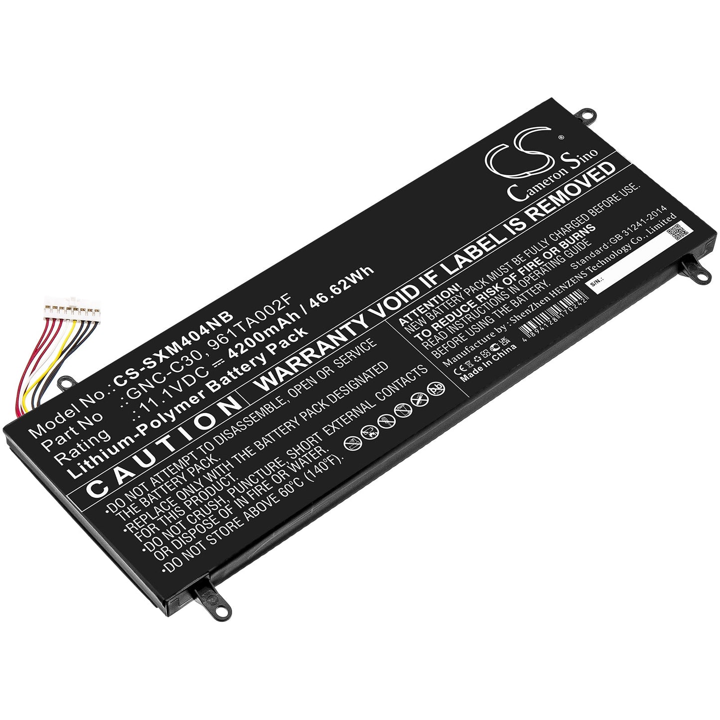 Replacement Battery for Gigabyte  P34G V1 – Notebook, Laptop – 4200mAh / 46.62Wh / 11.1V