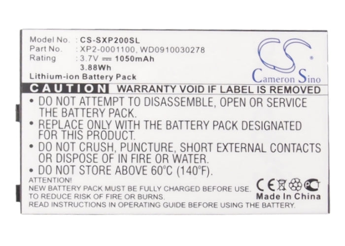 Replacement Battery for Socketmobile  Sonim XP2 – Mobile, SmartPhone – 1050mAh/3.88Wh / 3.7V