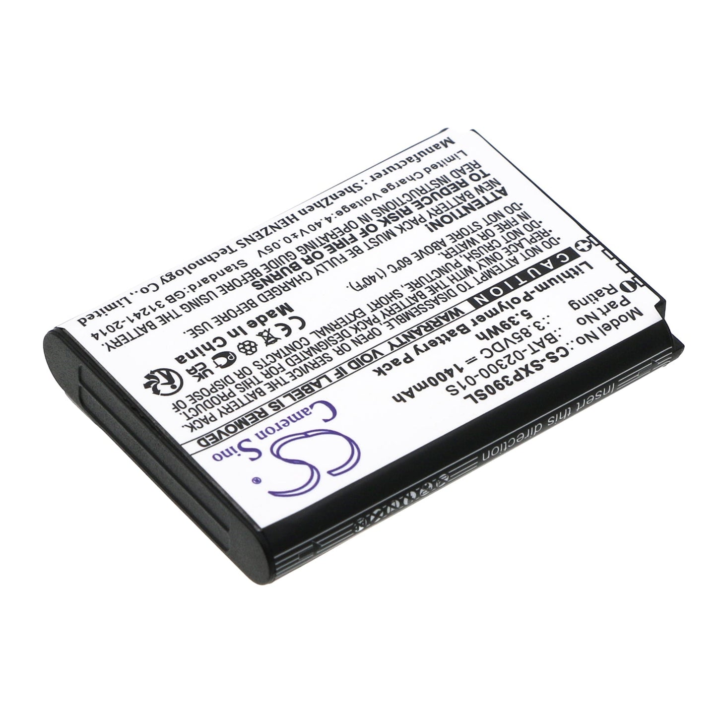 Replacement Battery for Sonim  XP3 Plus – Mobile, SmartPhone – 1400mAh / 5.39Wh / 3.85V