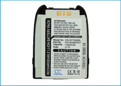 Replacement Battery for Sanyo  7500 – Mobile, SmartPhone – 1050mAh / 3.7V