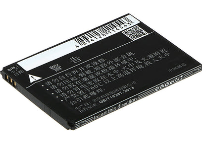 Replacement Battery for TCL  P307L – Mobile, SmartPhone – 2300mAh / 8.74Wh / 3.8V
