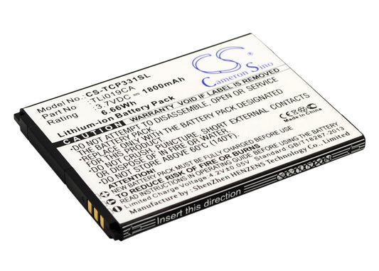 Replacement Battery for TCL  P331M – Mobile, SmartPhone – 1800mAh / 6.66Wh / 3.7V