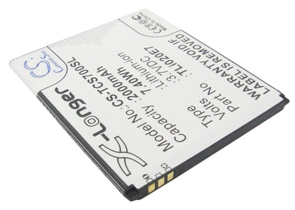 Replacement Battery for TCL  J620 – Mobile, SmartPhone – 2000mAh / 7.40Wh / 3.7V