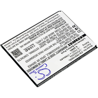 Replacement Battery for TELEFUNKEN  Selfie TS1 – Mobile, SmartPhone – 1700mAh / 6.29Wh / 3.7V
