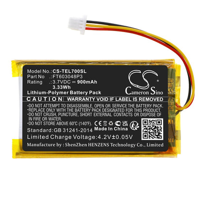 Replacement Battery for Creative  Tactic 3D Rage 2.0 Wireless – Wireless Headset – 900mAh / 3.33Wh / 3.7V