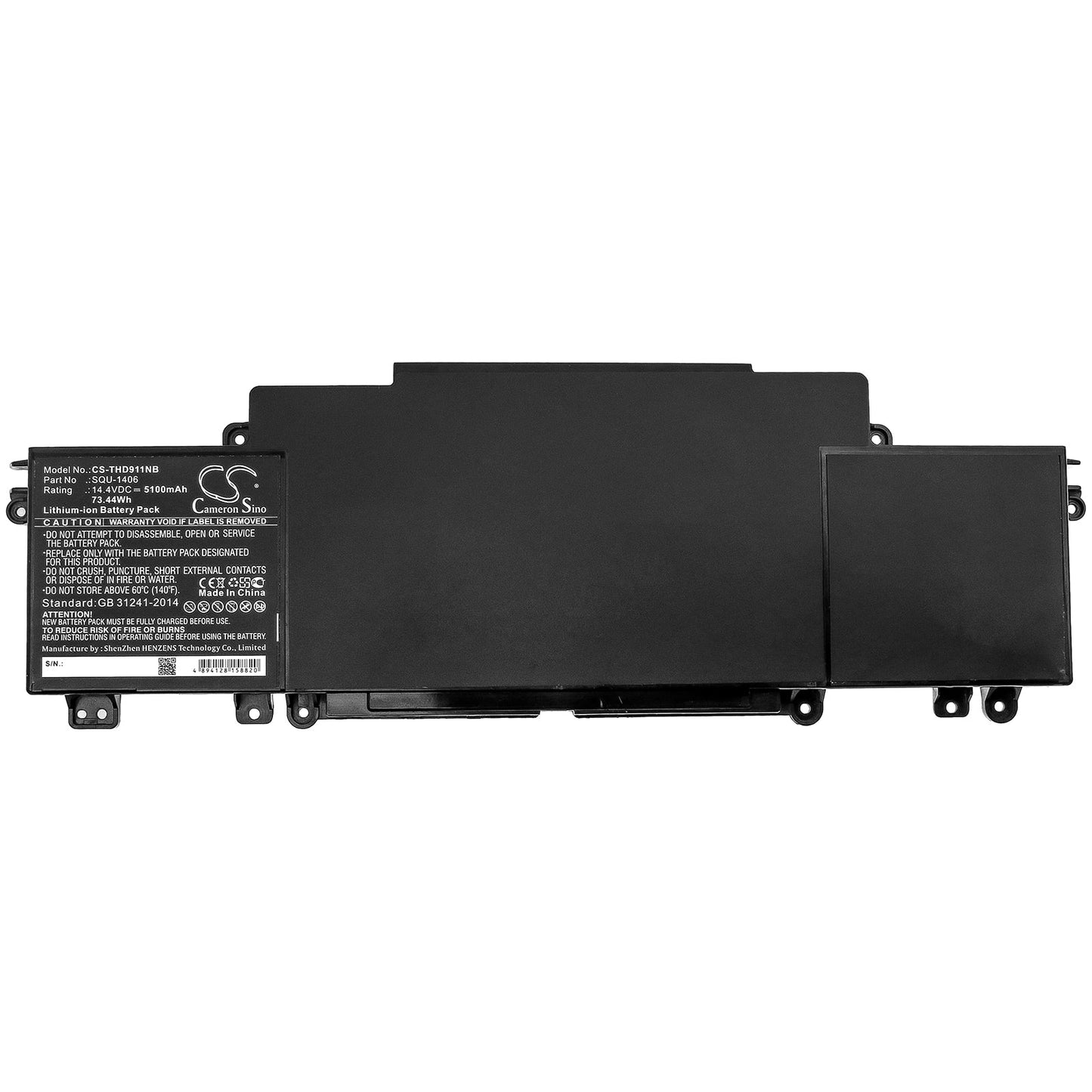 Replacement Battery for Thunderobot  911 Turbo – Notebook, Laptop – 5100mAh / 73.44Wh / 14.4V