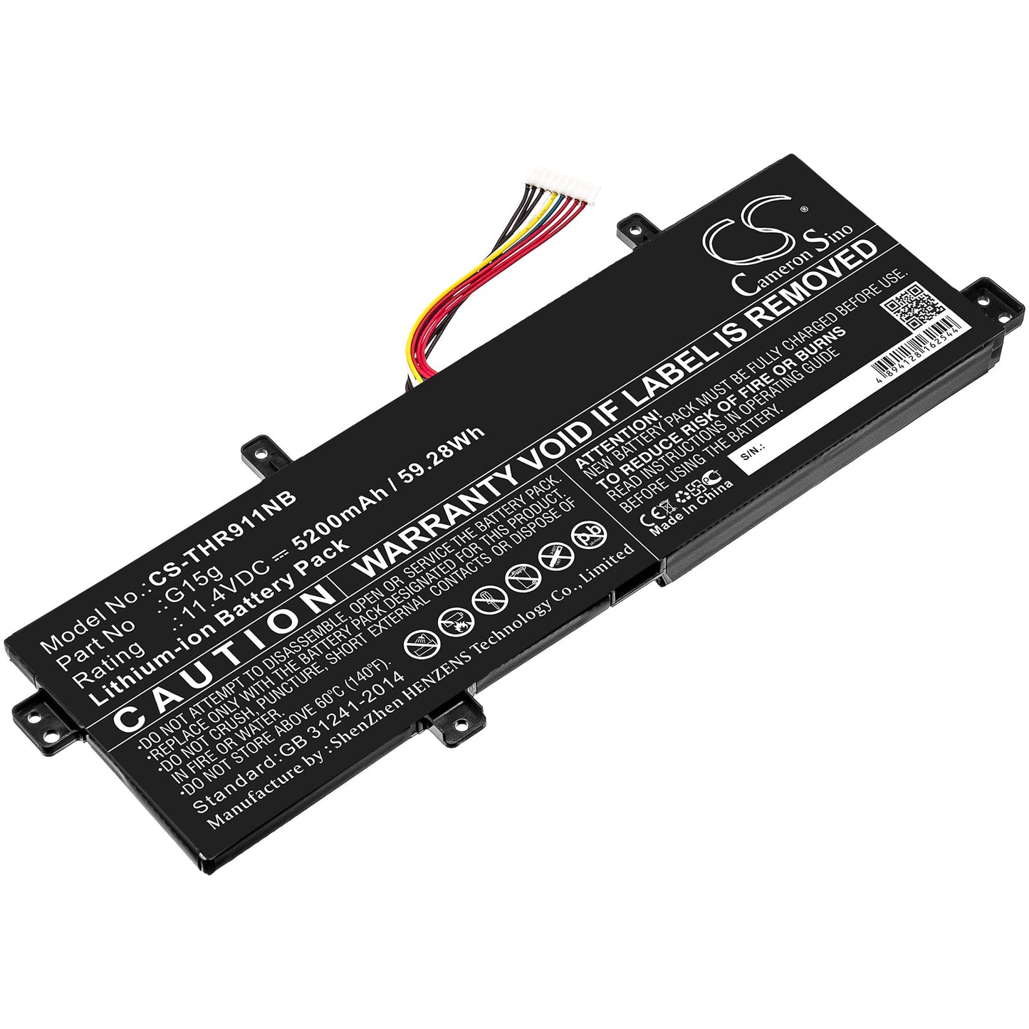 Replacement Battery for Thunderobot  911 Targa – Notebook, Laptop – 5200mAh / 59.28Wh / 11.4V