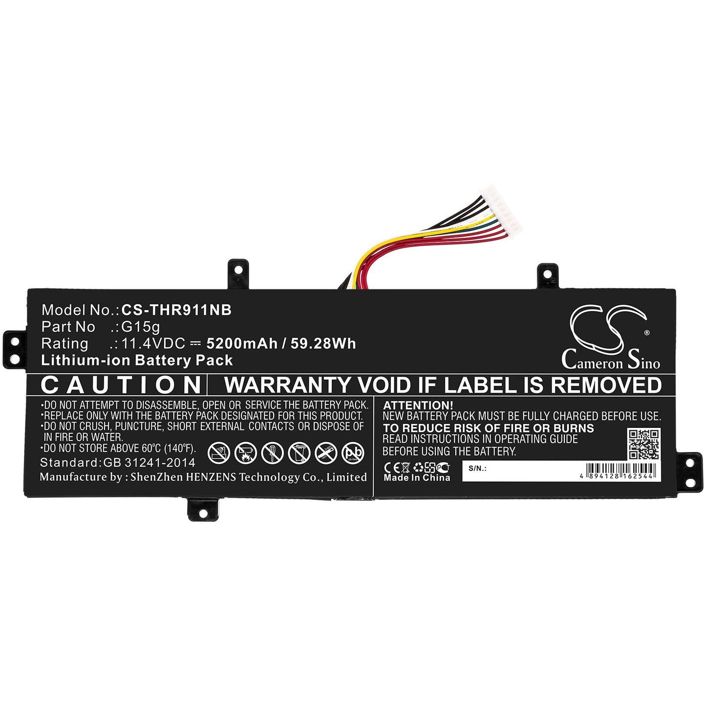 Replacement Battery for Machenike  F117-S – Notebook, Laptop – 5200mAh / 59.28Wh / 11.4V