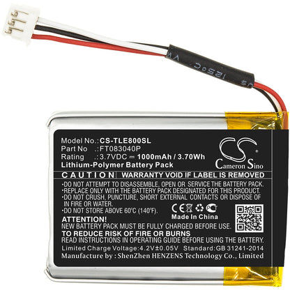 Replacement Battery for Turtle Beach  Elite 800 – Wireless Headset – 1000mAh / 3.70Wh / 3.7V
