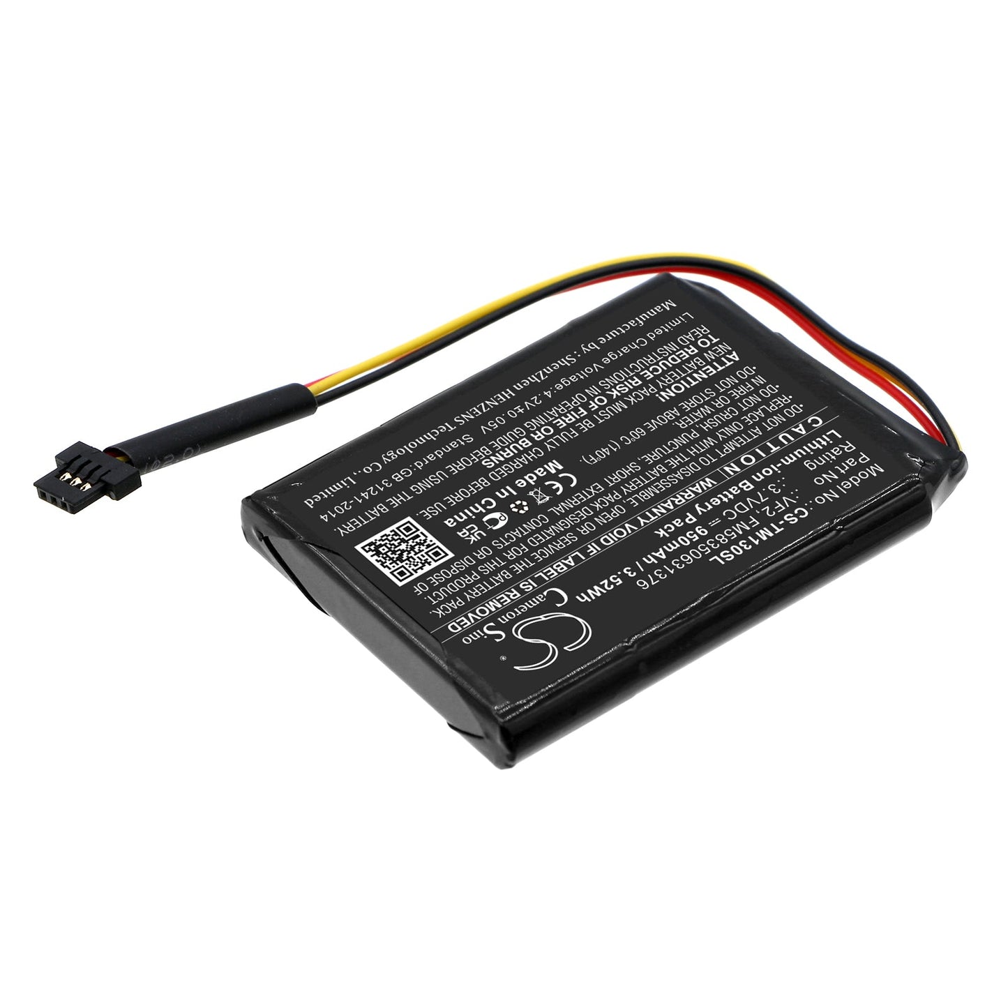 Replacement Battery for TomTom  One 125 – GPS, Navigator – 950mAh / 3.7V