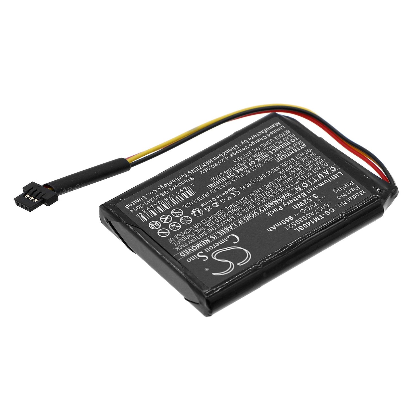 Replacement Battery for TomTom  1EK0.052.02 – GPS, Navigator – 950mAh / 3.52Wh / 3.7V