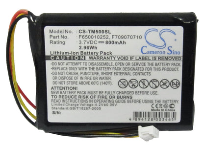 Replacement Battery for TomTom  4K00.100 – GPS, Navigator – 800mAh / 3.7V