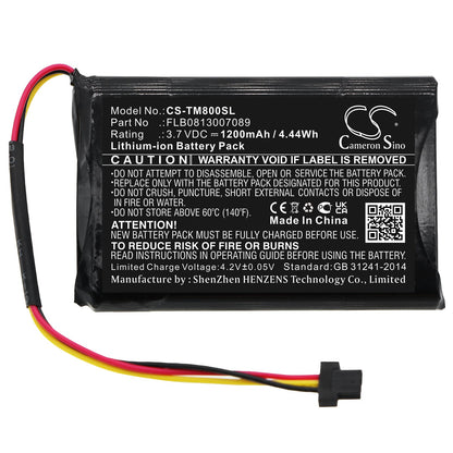 Replacement Battery for TomTom  4FC64 4FD6.001.00 – GPS, Navigator – 1200mAh / 4.44Wh / 3.7V