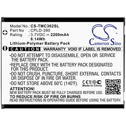 Replacement Battery for T-Mobile  Catalyst 3622A – Mobile, SmartPhone – 2200mAh / 8.14Wh / 3.7V