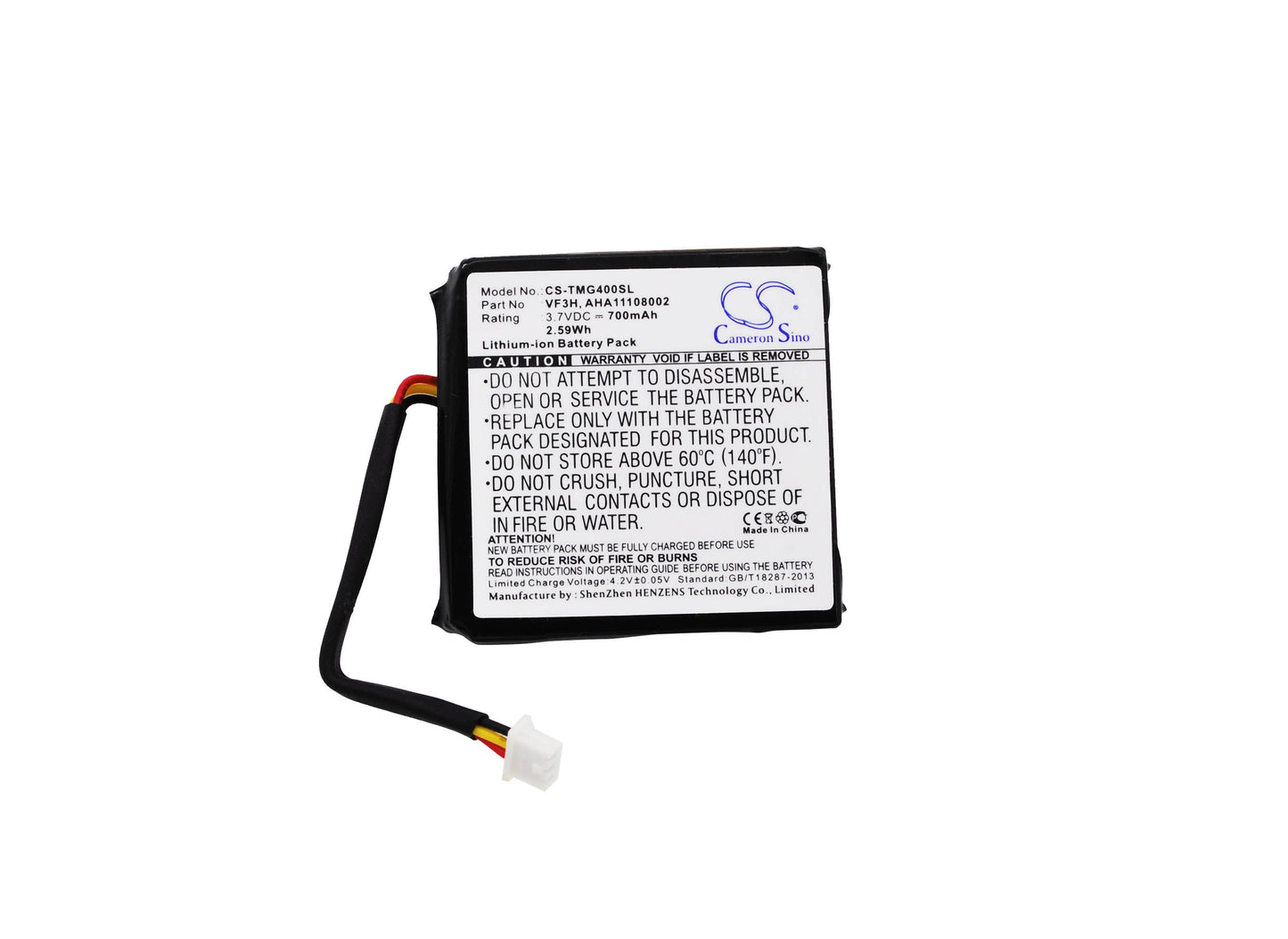 Replacement Battery for TomTom  Go 400 4.3" – GPS, Navigator – 700mAh / 2.59Wh / 3.7V
