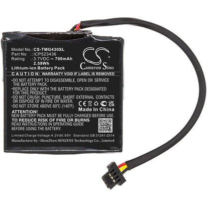 Replacement Battery for TomTom  4FB40 – GPS, Navigator – 700mAh / 2.59Wh / 3.7V