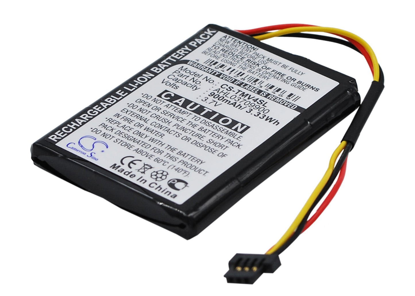 Replacement Battery for TomTom  4EE0.001.22 – GPS, Navigator – 900mAh / 3.7V