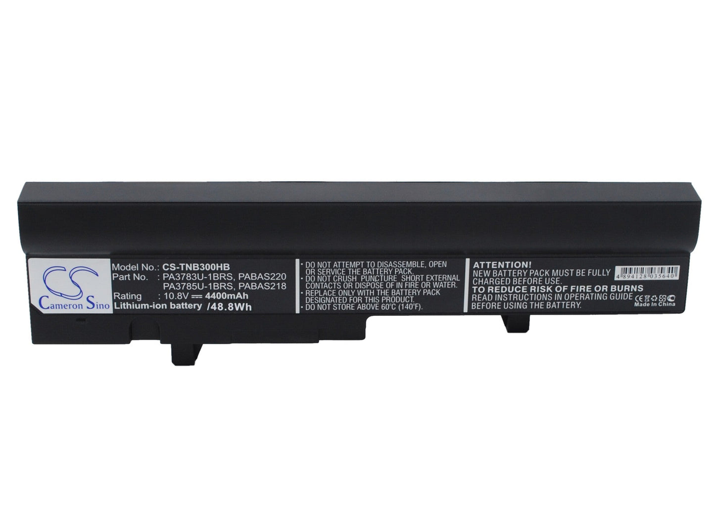 Replacement Battery for Toshiba  Satellite N302 – Notebook, Laptop – 4400mAh/47.52Wh / 10.8V