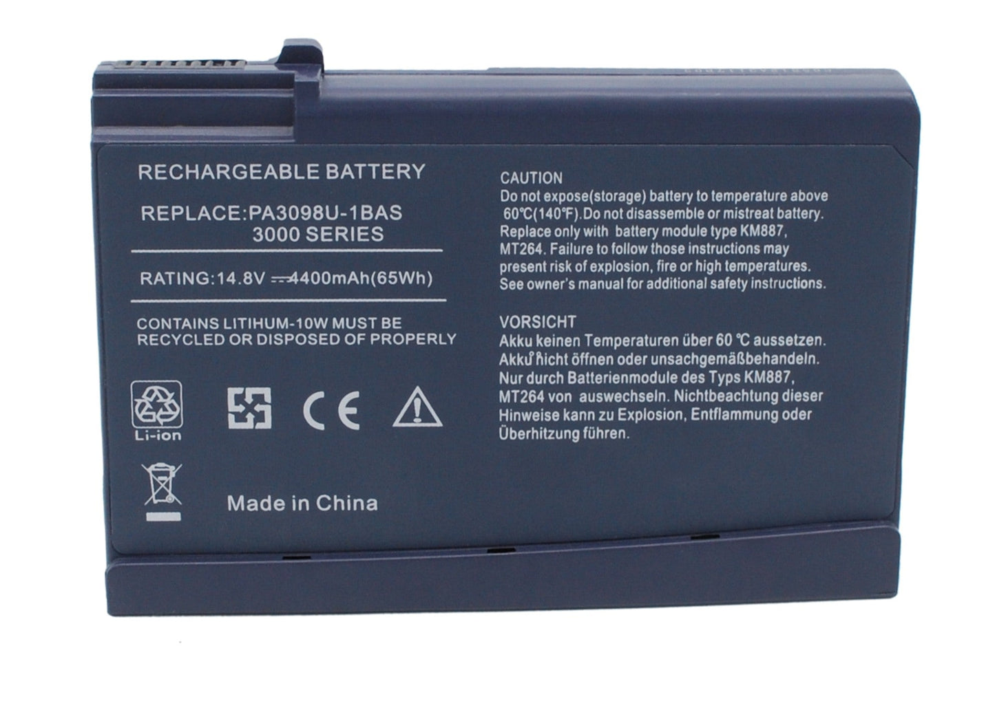 Replacement Battery for Toshiba  Satellite 1200 – Notebook, Laptop – 4400mAh/65.12Wh / 14.8V