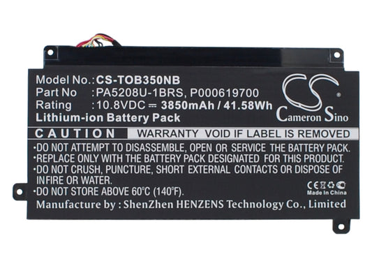 Replacement Battery for Toshiba  CB30-B – Notebook, Laptop – 3850mAh / 41.58Wh / 10.8V