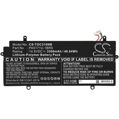 Replacement Battery for Toshiba  CB30-102 – Notebook, Laptop – 3300mAh / 48.84Wh / 14.8V
