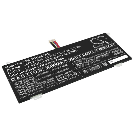 Replacement Battery for Medion  Akoya E15403 – Notebook, Laptop – 6000mAh / 45.60Wh / 7.6V