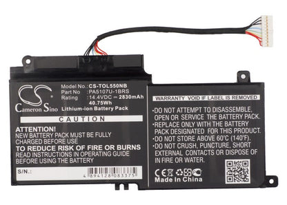 Replacement Battery for Toshiba  dynaBook T65357JRS – Notebook, Laptop – 2830mAh / 40.75Wh / 14.4V