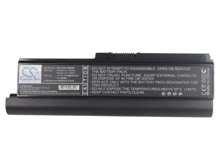 Replacement Battery for Toshiba  ?	Satellite L700D – Notebook, Laptop – 6600mAh/71.28Wh / 10.8V