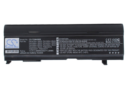 Replacement Battery for Toshiba  Dynabook CX/45A – Notebook, Laptop – 6600mAh / 10.8V