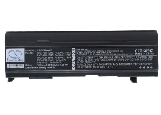 Replacement Battery for Toshiba  Dynabook CX/45A – Notebook, Laptop – 6600mAh / 10.8V