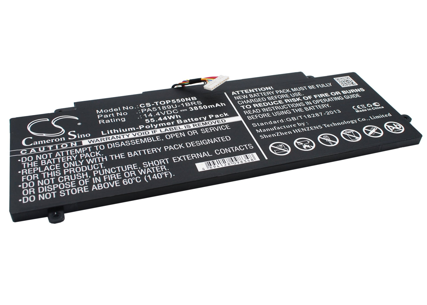 Replacement Battery for Toshiba  Satellite P55W – Notebook, Laptop – 3850mAh / 55.44Wh / 14.4V