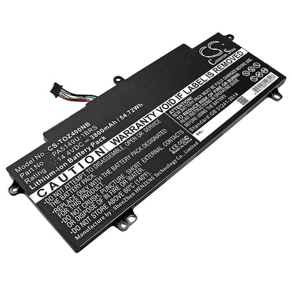 Replacement Battery for Toshiba Tecra Z40-A-10K Tecra Z40-A-10T, Tecra Z40-A-10X, – Laptop – 3800mAh / 54.72Wh