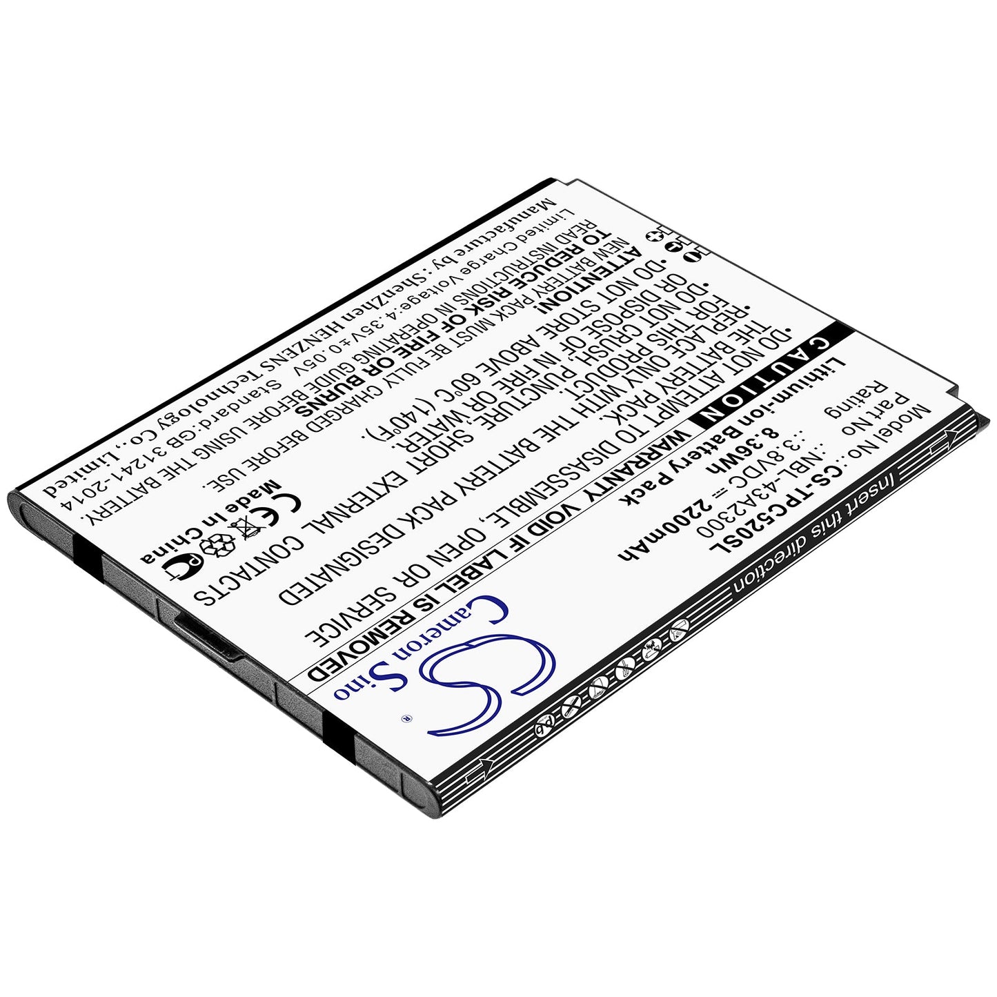 Replacement Battery for TP-Link  Neffos C5A – Mobile, SmartPhone – 2200mAh / 8.36Wh / 3.8V