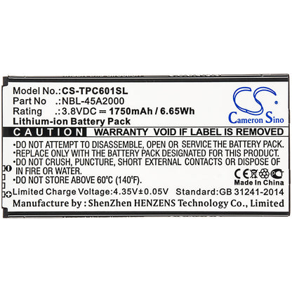 Replacement Battery for TP-Link  Neffos C5L – Mobile, SmartPhone – 1750mAh / 6.65Wh / 3.8V