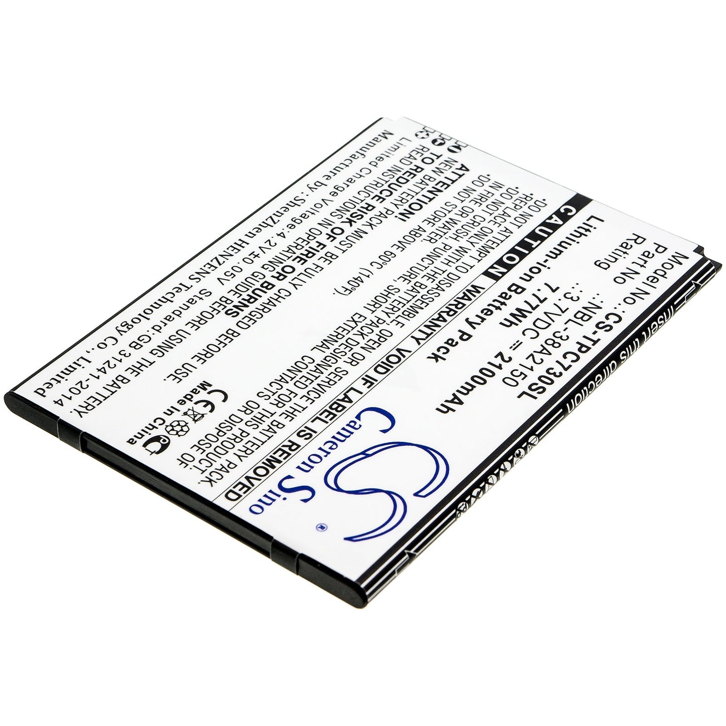 Replacement Battery for Neffos  C7 Lite – Mobile, SmartPhone – 2100mAh / 7.77Wh / 3.7V