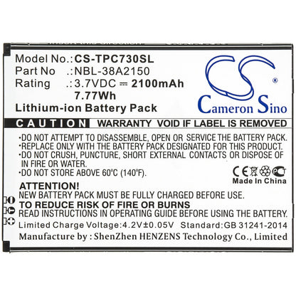 Replacement Battery for TP-Link  Neffos C7 Lite – Mobile, SmartPhone – 2100mAh / 7.77Wh / 3.7V