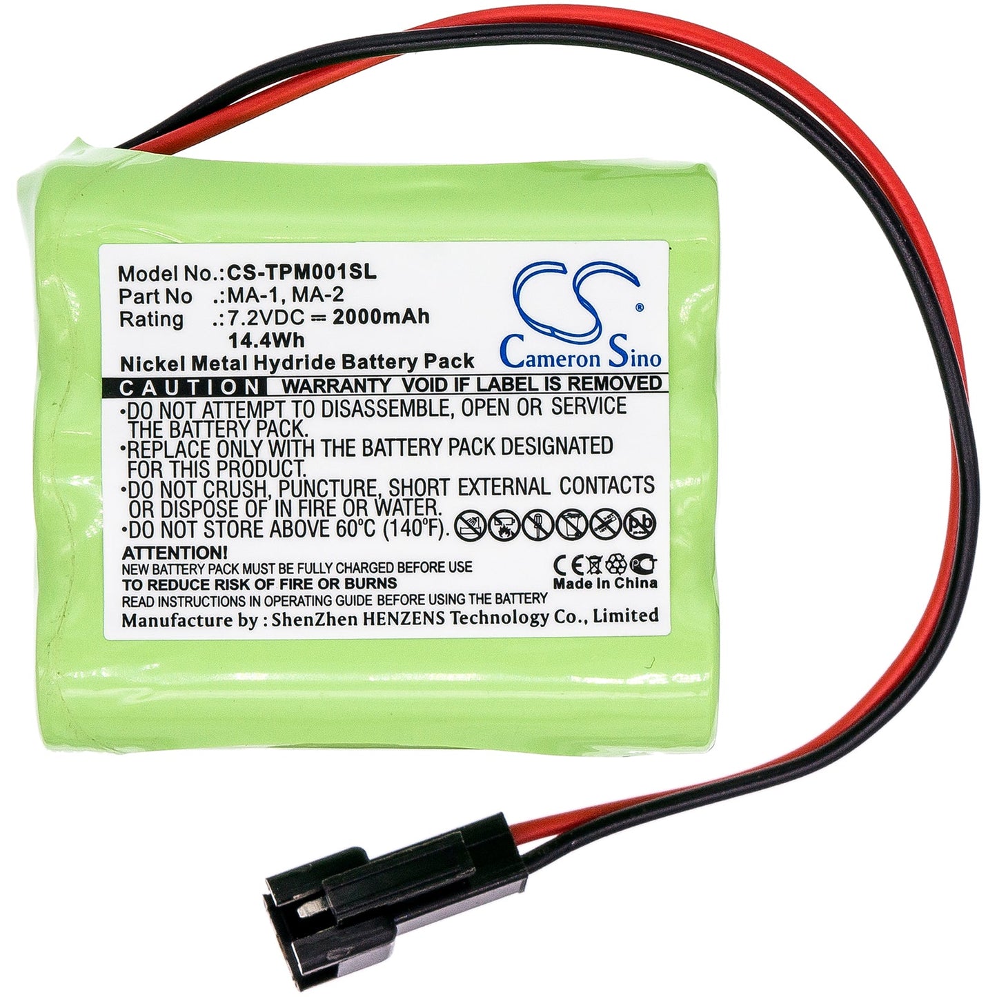 Replacement Battery for Tivoli Audio  iPAL MA-1 – DAB Digital – 2000mAh / 14.40Wh / 7.2V